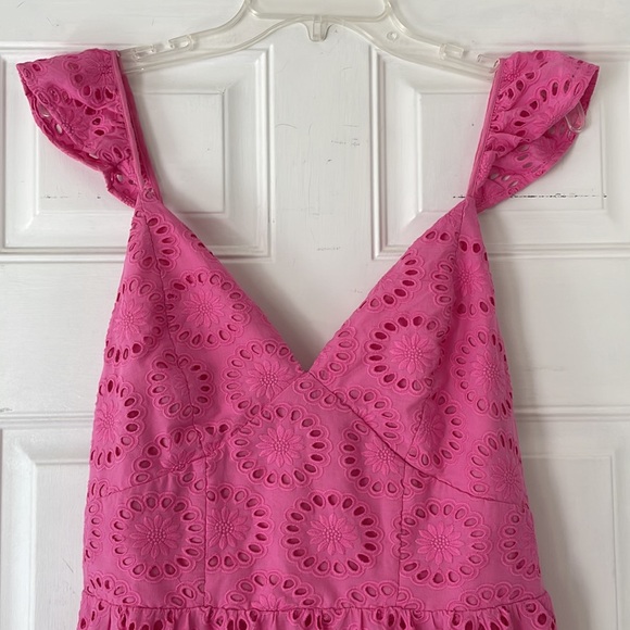 Vineyard Vines Eyelet Maxi Dress, Medium Paradise Punch, NWT - Picture 4 of 11